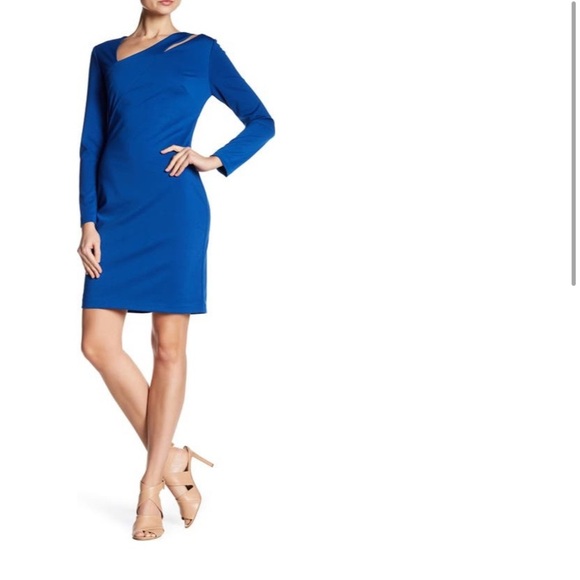 New Blue Alexia Admor Dress Short BodyCon Mini Long Sleeve plus 3X Business Work - Picture 1 of 8